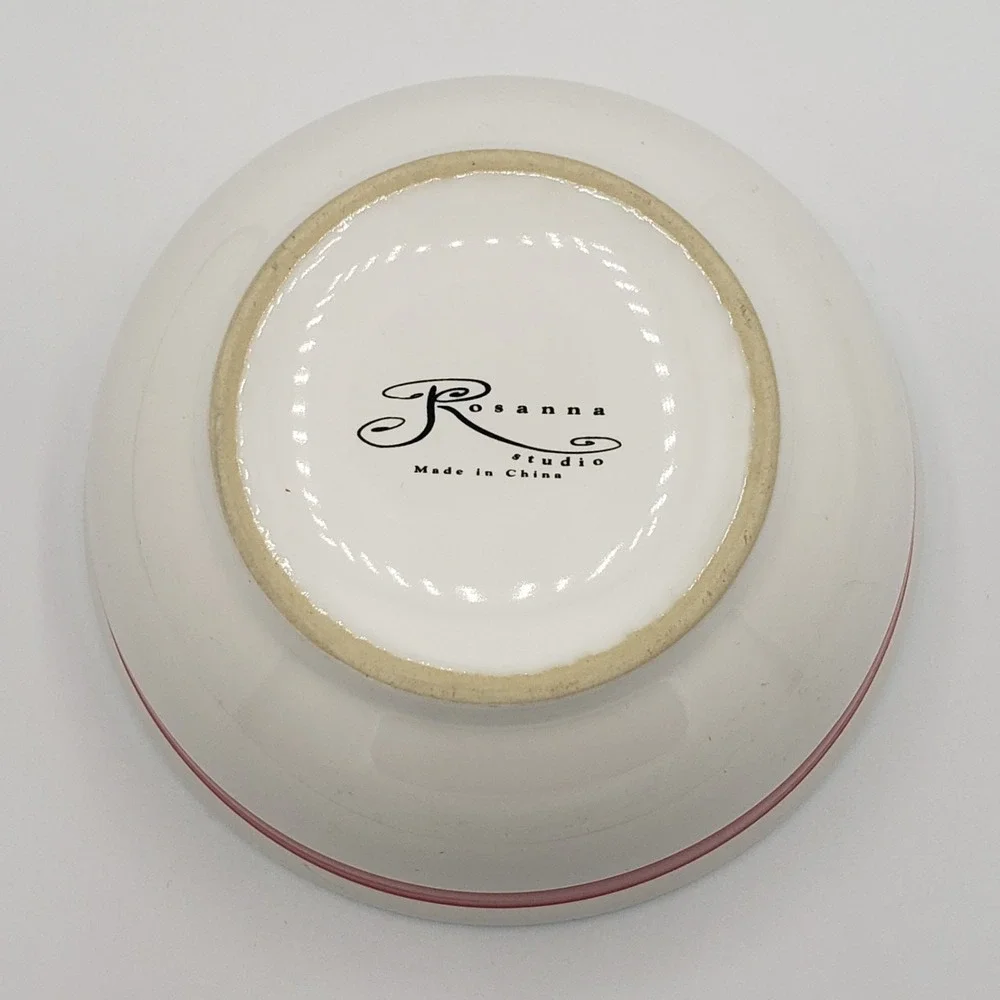 Vintage Valentine's Y2K Rosanna‎ Studio Kitschy Retro Girl Stoneware Bowl
